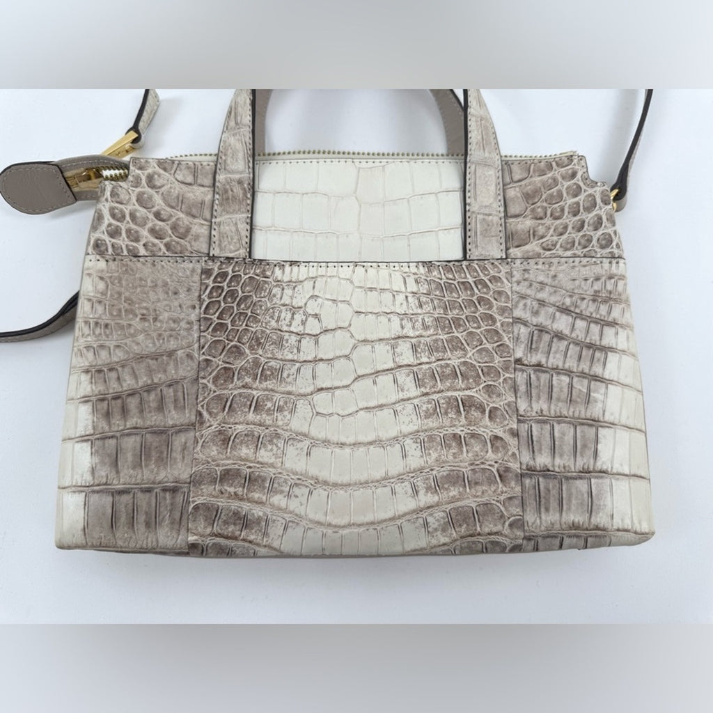 Niloticus crocodile Pelley Lusso two way bag NWT blue interior/adjustable strap