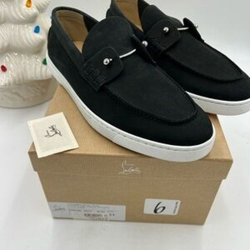 Men's Christian Louboutin chambeliboat boat show in newbuck Leather size 44