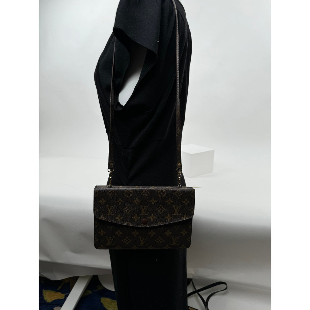 Louis Vuitton LV Monogram Pochette Double Rabat Thin Shoulder Bag