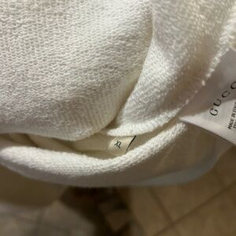 Men's Gucci FIRENZE 1921 cotton hoodie interlocking G/web stripe size XL