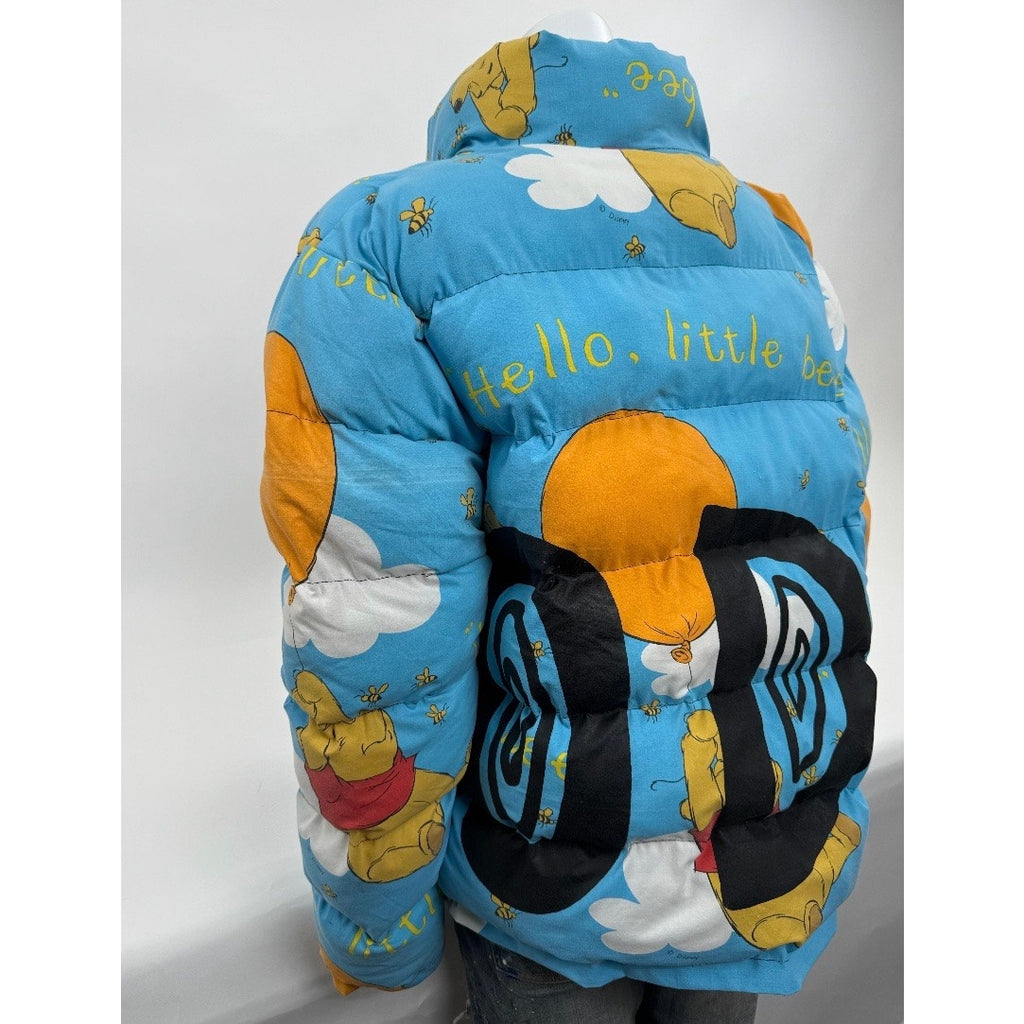 Unisex Adults Die.Go Studios Blue "Winnie The Pooh" Puffer Jacket One Size