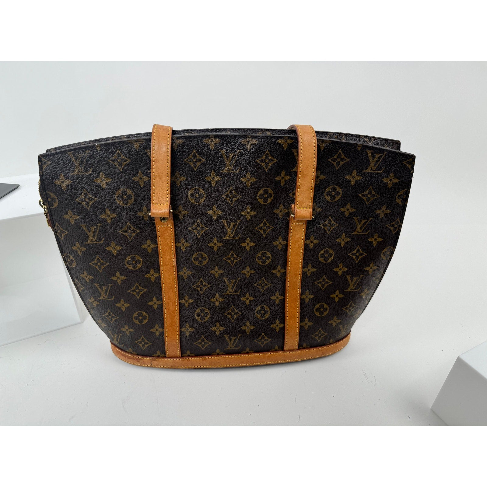 Louis Vuitton Brown Coated Canvas Monogram Babylone Zip Top Handle Bag