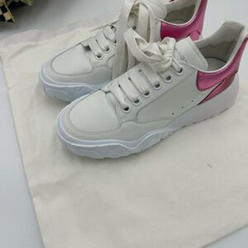 Women’s Alexander McQueen low top metallic sneaker size 38 made in Italy