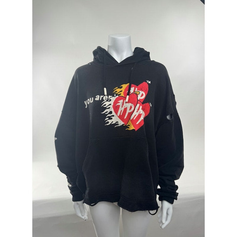 Men's Hyde Park "You Aren't Invited" Easy Does It Double Heart Hoodie Black S