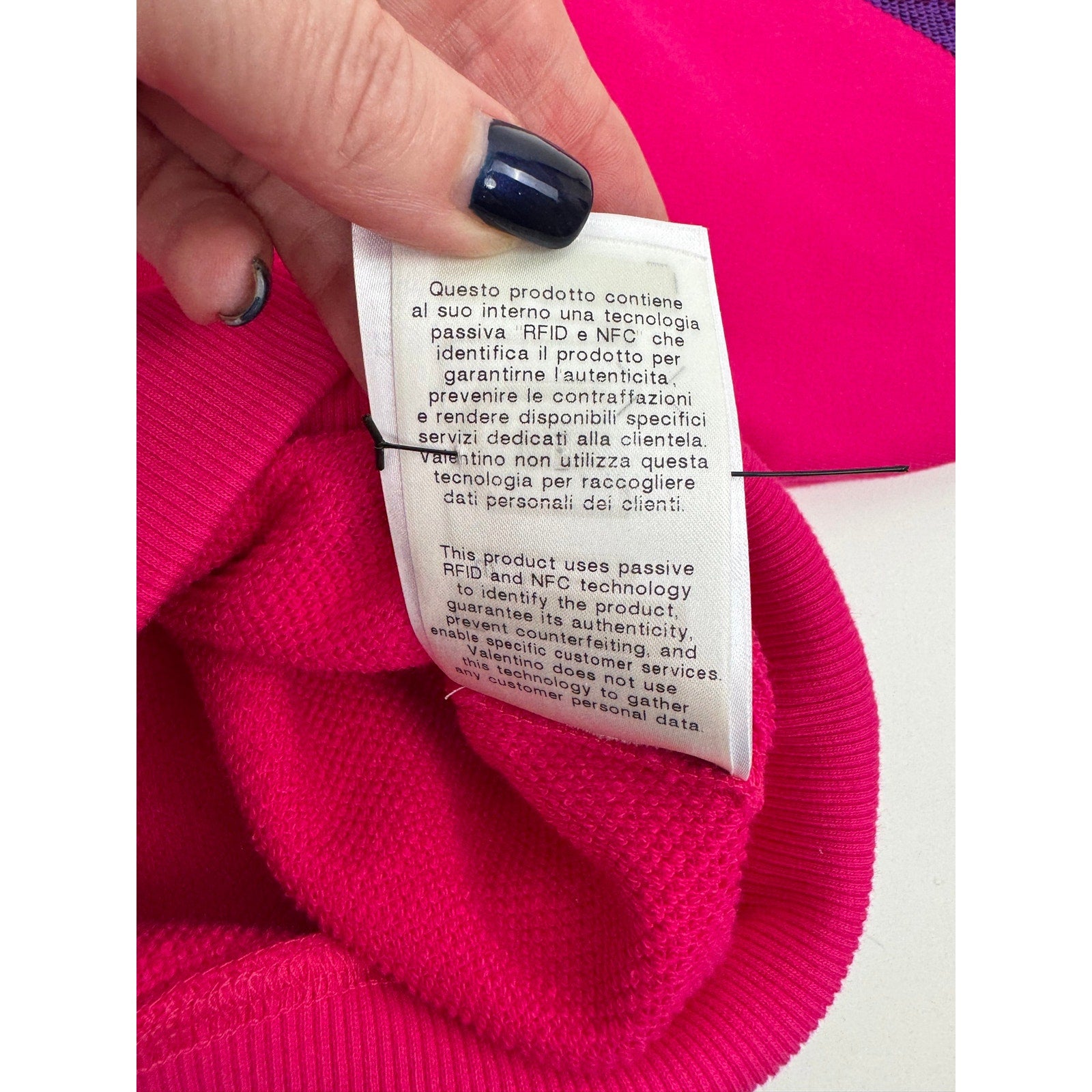 Women’s Valentino Pink V-Logo Sequin Pullover Hoodie – Size S – Runway Style