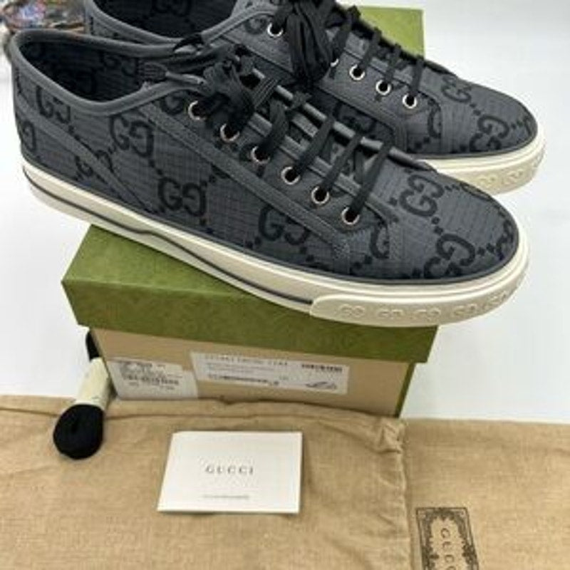 Men's Gucci tennis 1977 GG monogram sneakers size 10 made in Italy