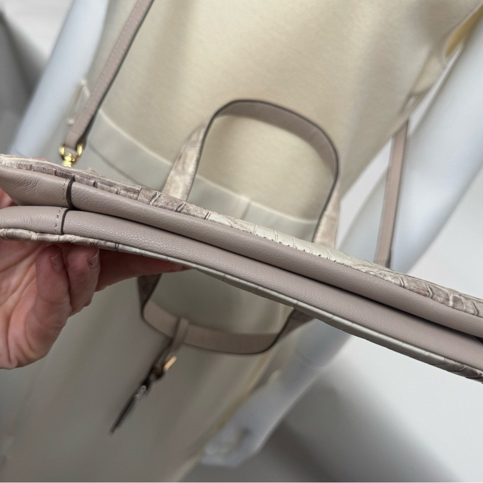 Niloticus crocodile Pelley Lusso two way bag NWT’s blue interior/adjustable strap