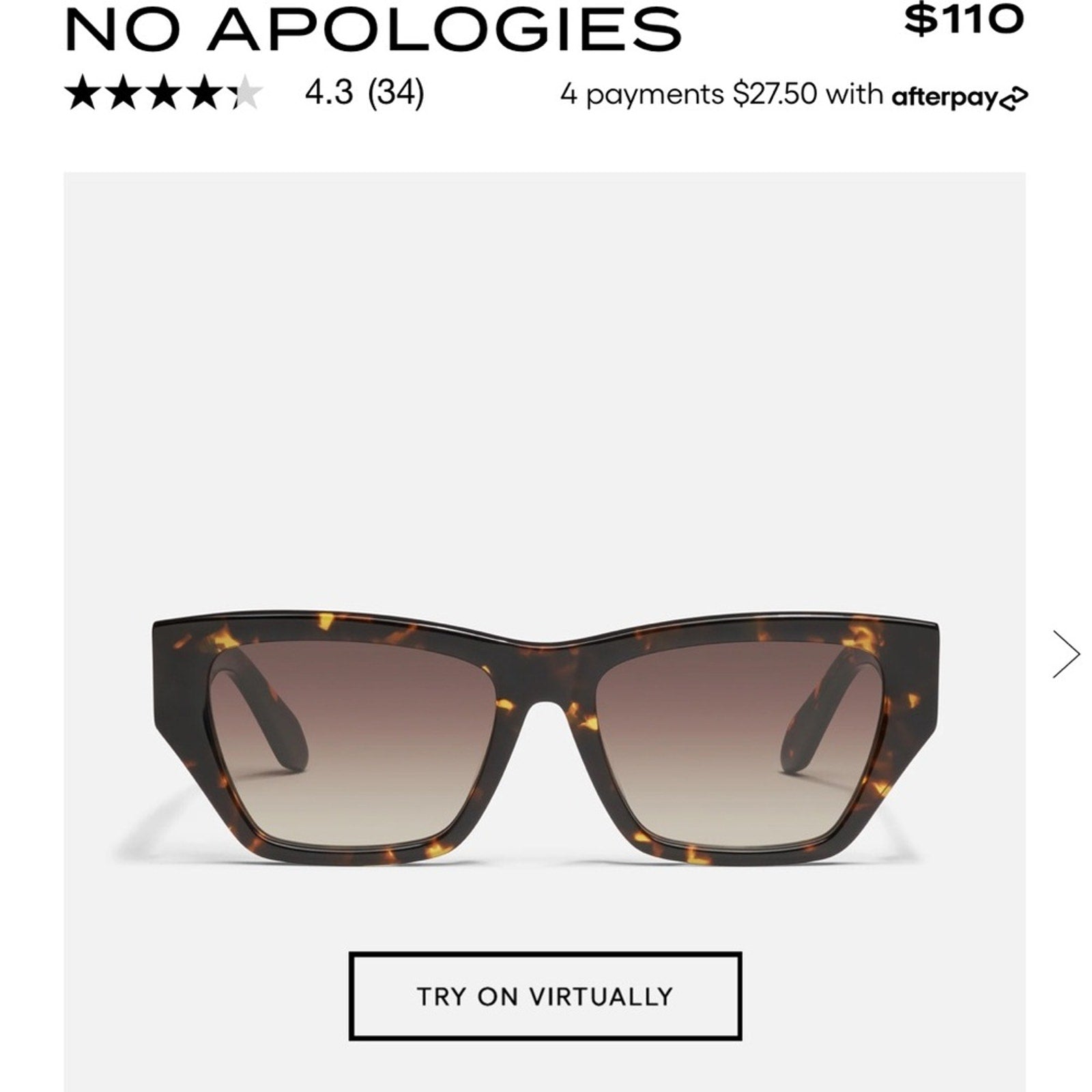 QUAY NO APOLOGIES NWOT’s caramel color Picture 3 is the listing color