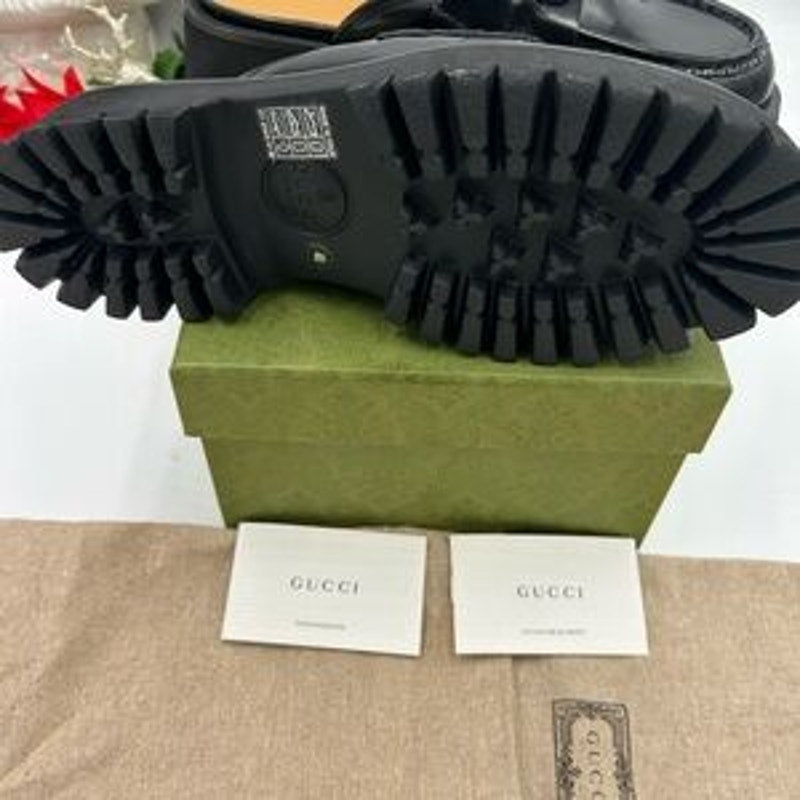 Women's Gucci, leather horse bit mules size 40 made in Italy