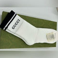 Gucci unisex logo imtarsia stretch, cotton blend socks size large