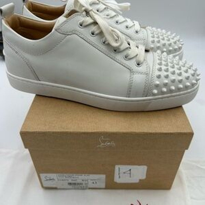 Men's Christian Louboutin, Louis Jr low top sneakers size 43 made in Italy