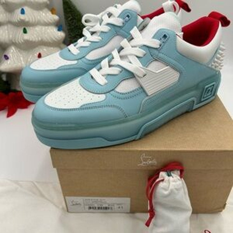 Christian Louboutin Mens Astroloubi low top leather trimmed sneakers size 43