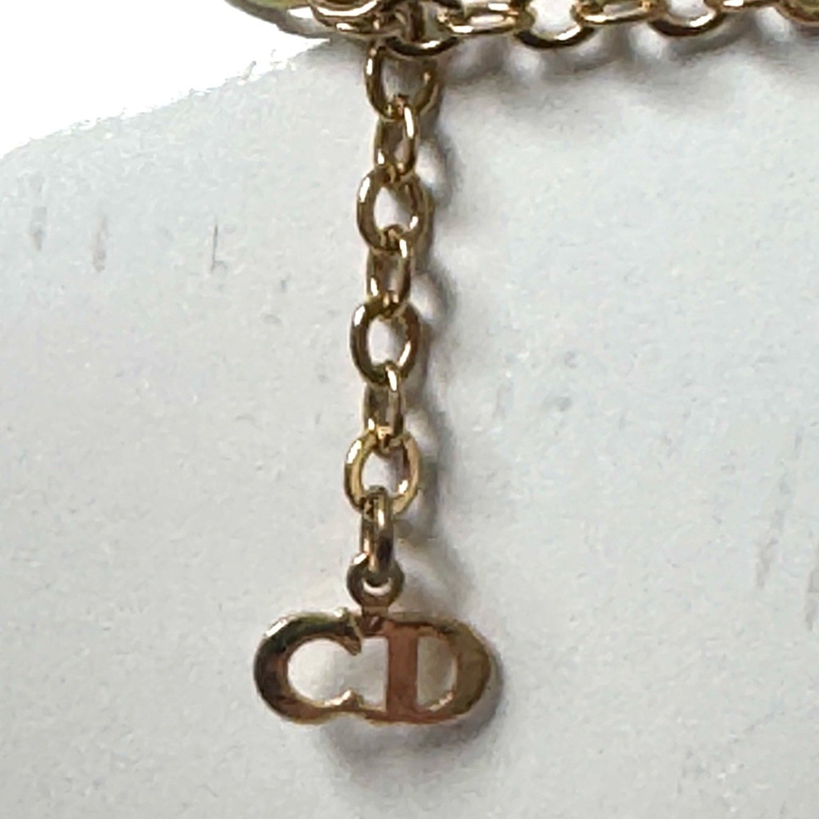 Christian Dior pendant necklace adorned with rhinestones CD clasp