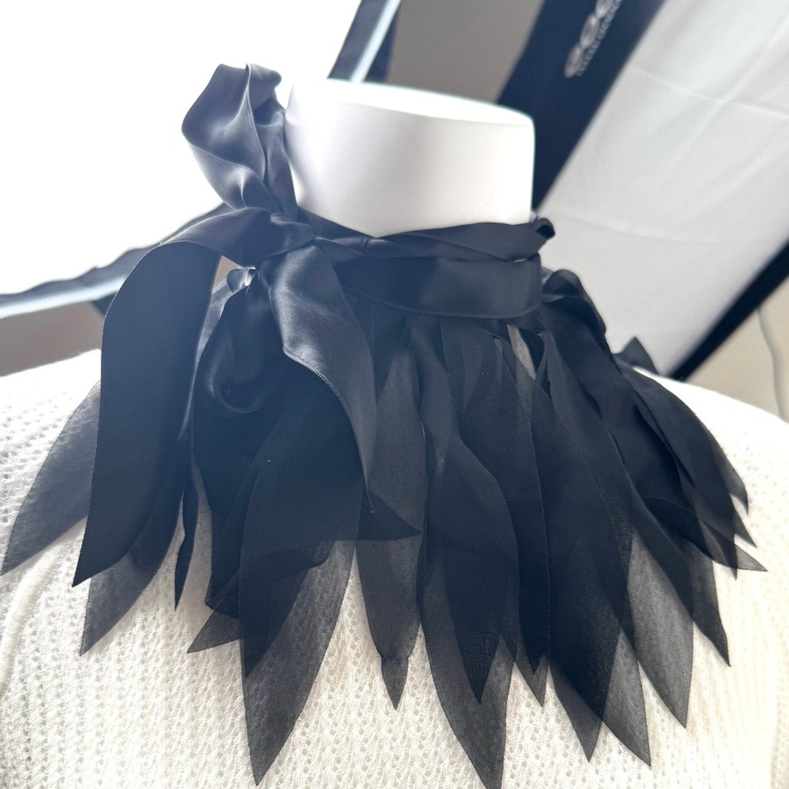 Woolford UNiQUE ribbon&chiffon tye accessory(2) upper thigh/necklace/belt/choker