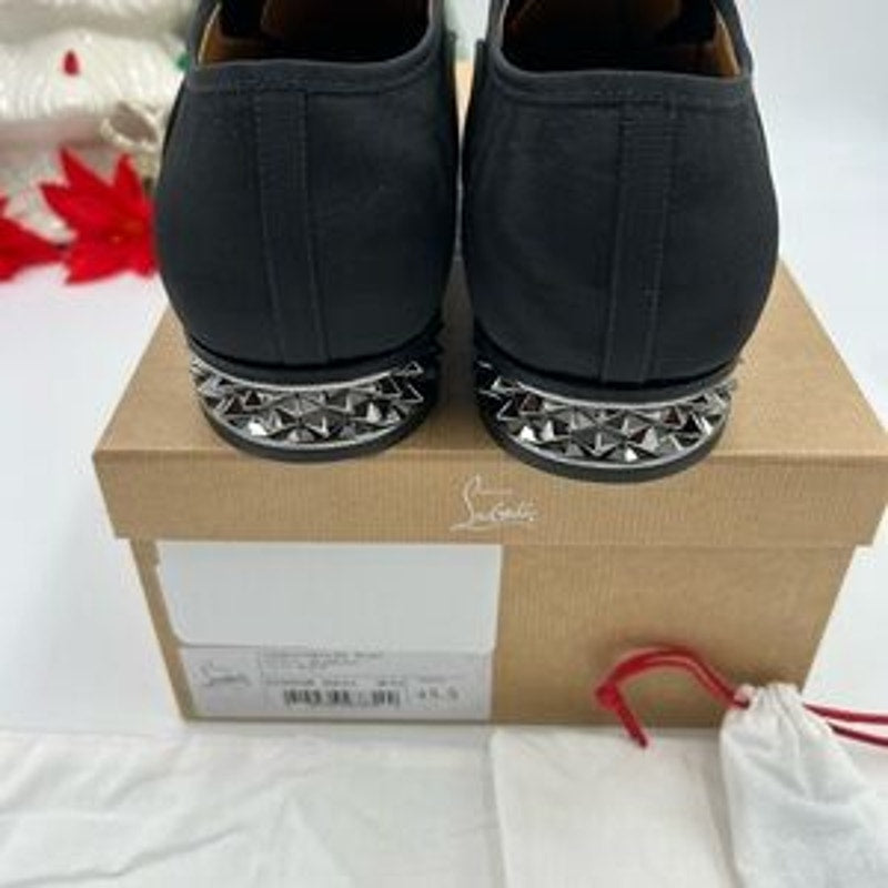 Men's Christian Louboutin GREGGYROCKS Oxford In satin with signature spike 45.5