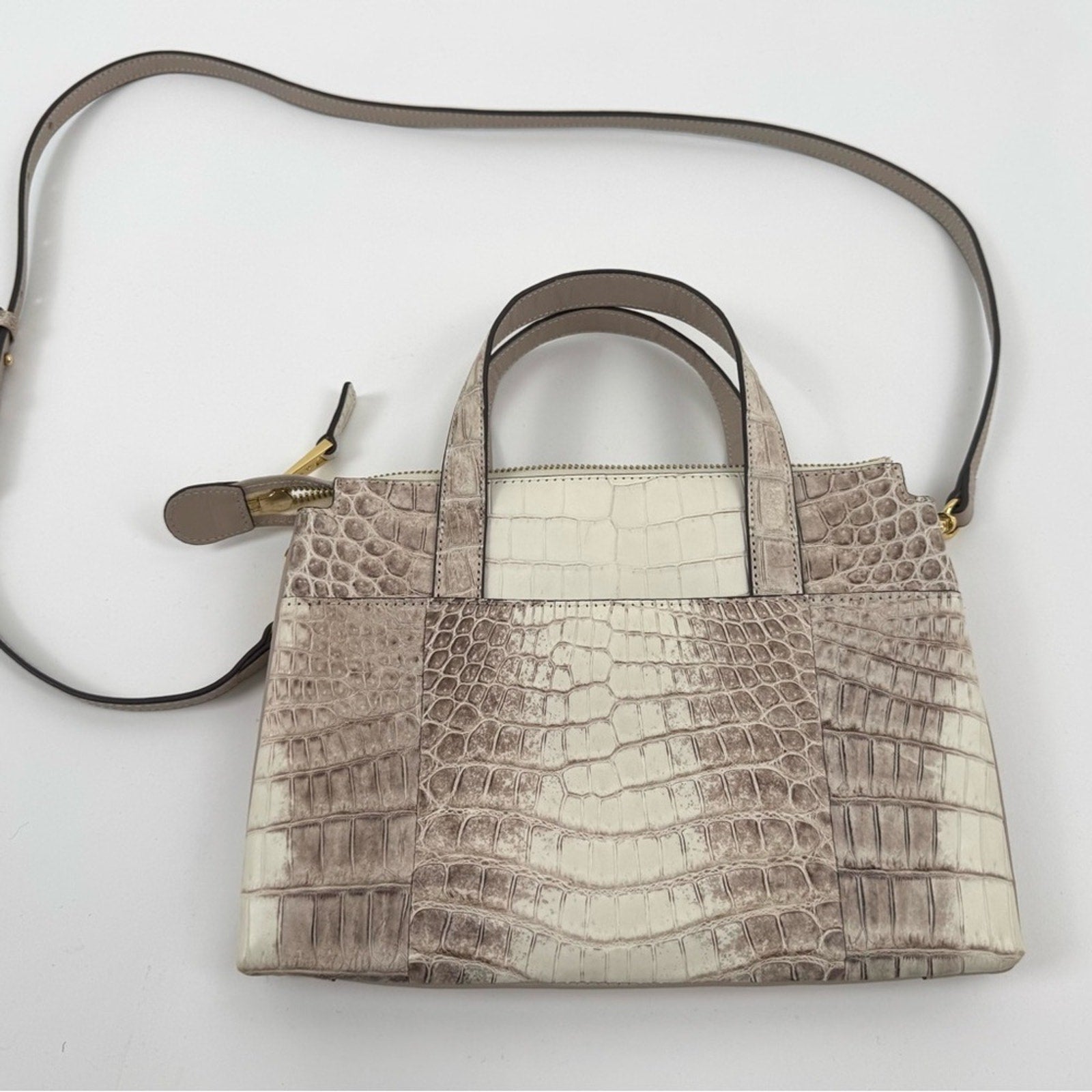 Niloticus crocodile Pelley Lusso two way bag NWT’s blue interior/adjustable strap