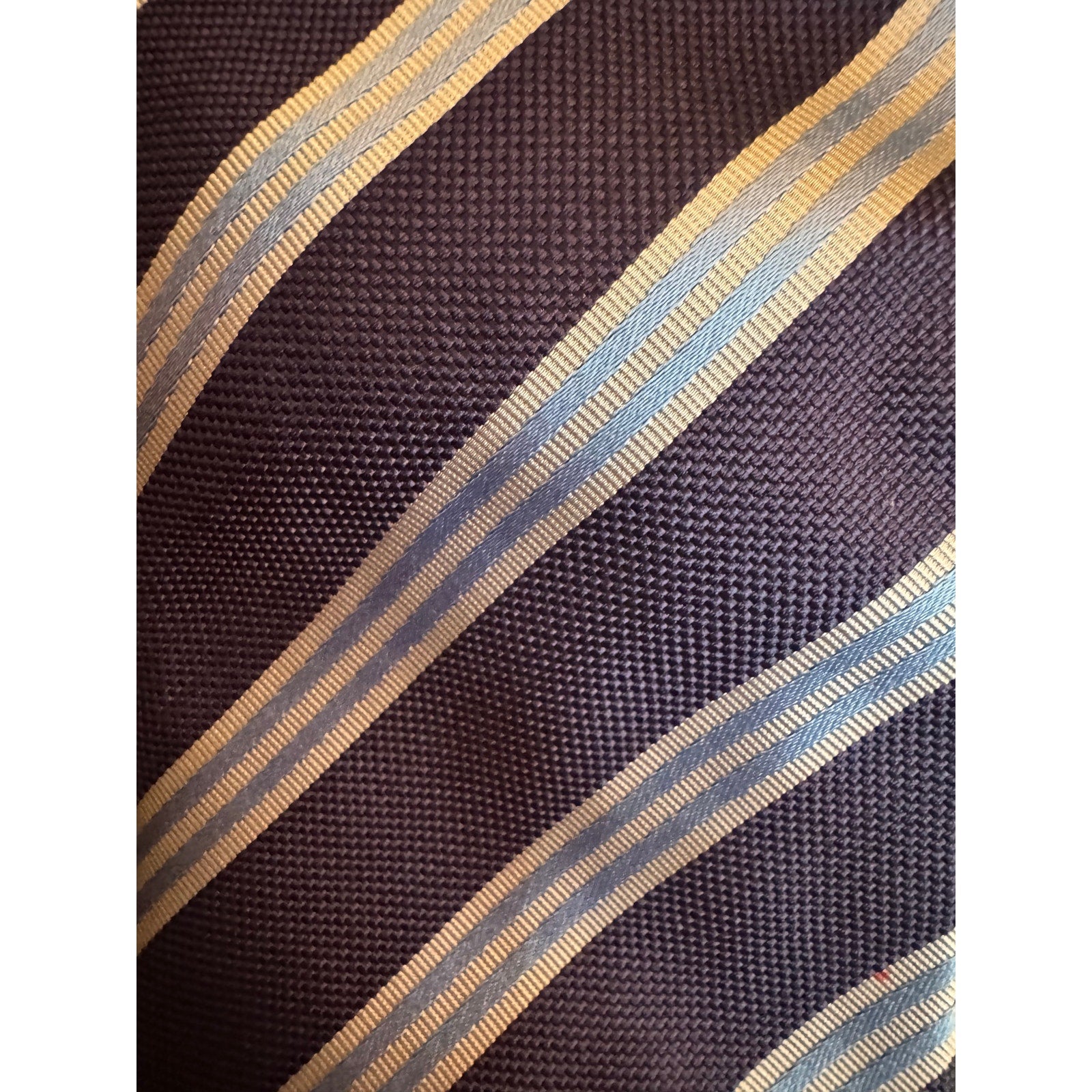 Corneliani Blue Striped Silk Tie Luxury Designer Neck Tie Made in Italy