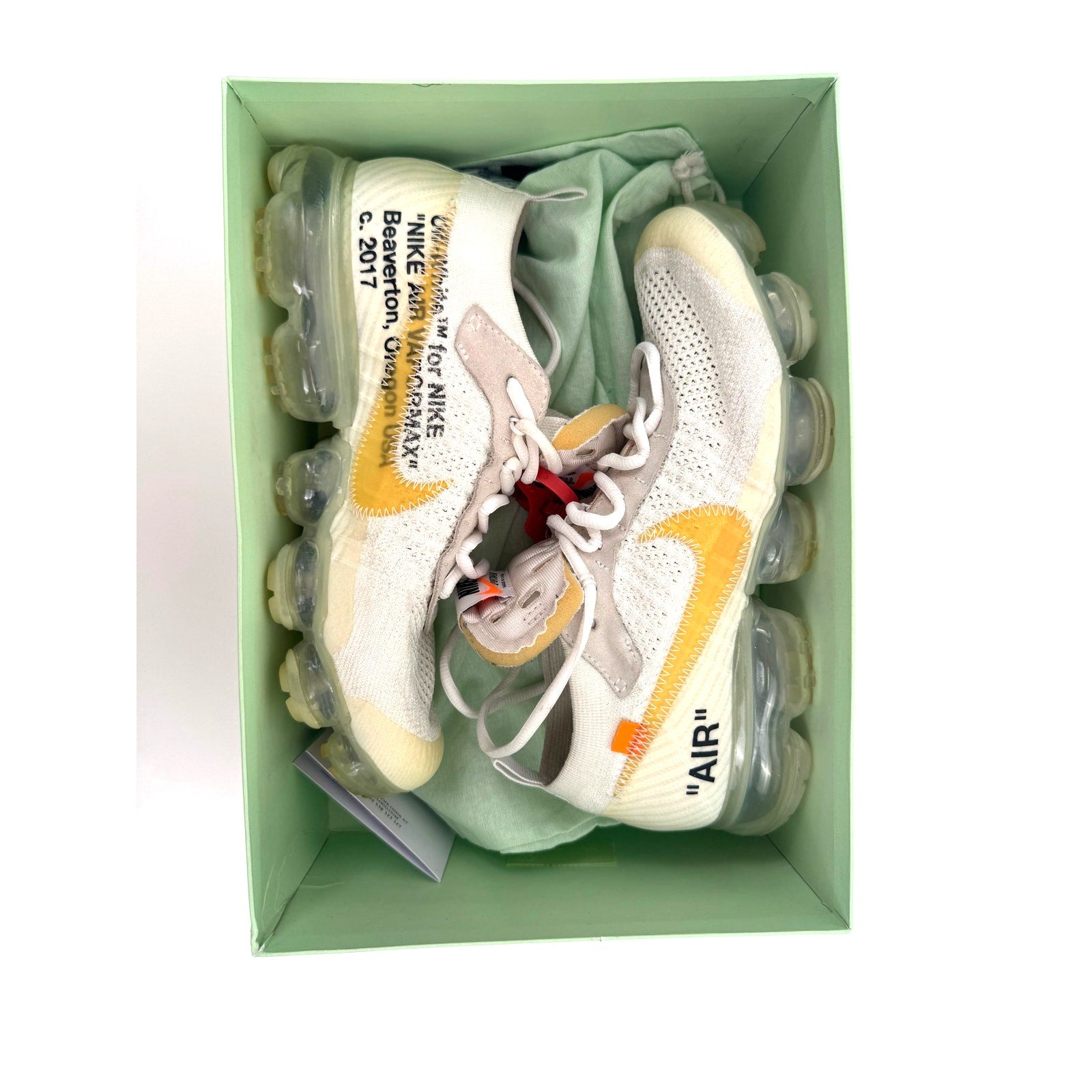 Men’s Nike x Off-White Air VaporMax Flyknit “White” AA3831-100 Size 8.5