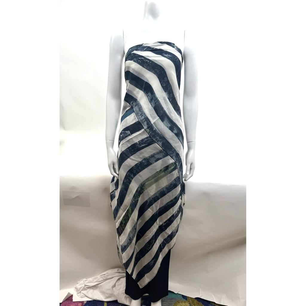 Dries Van Noten Striped Patterned Wrap – Multi-Way Dress, Skirt, Top & Head Wrap