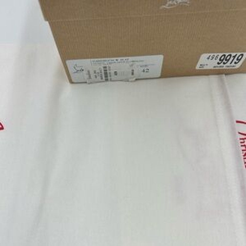 Men's Christian Louboutin, dandy, chick floral satin loafers size 42 made Italy