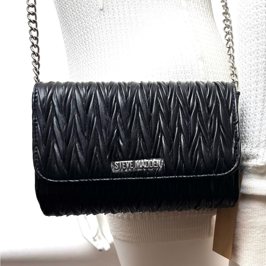 Steve Madden Black Matelasse bag