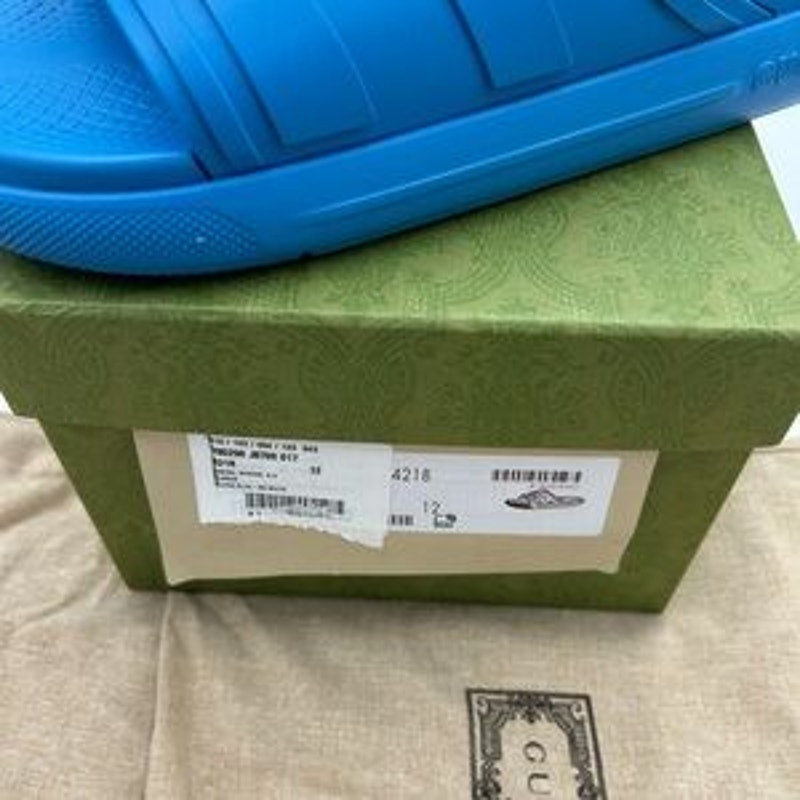 Men's Gucci interlocking G rubber Pool slides size 12 made in Italy