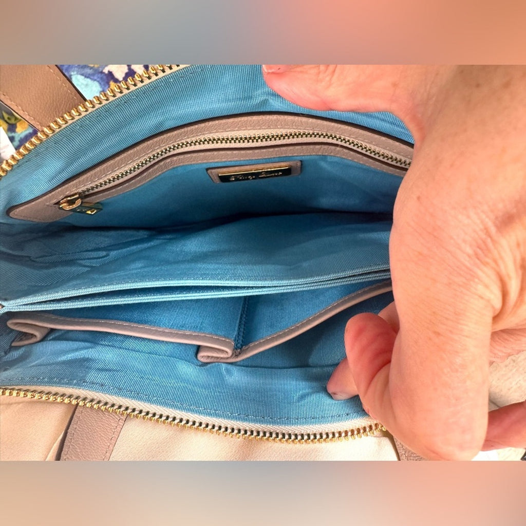 Niloticus crocodile Pelley Lusso two way bag NWT’s blue interior/adjustable strap