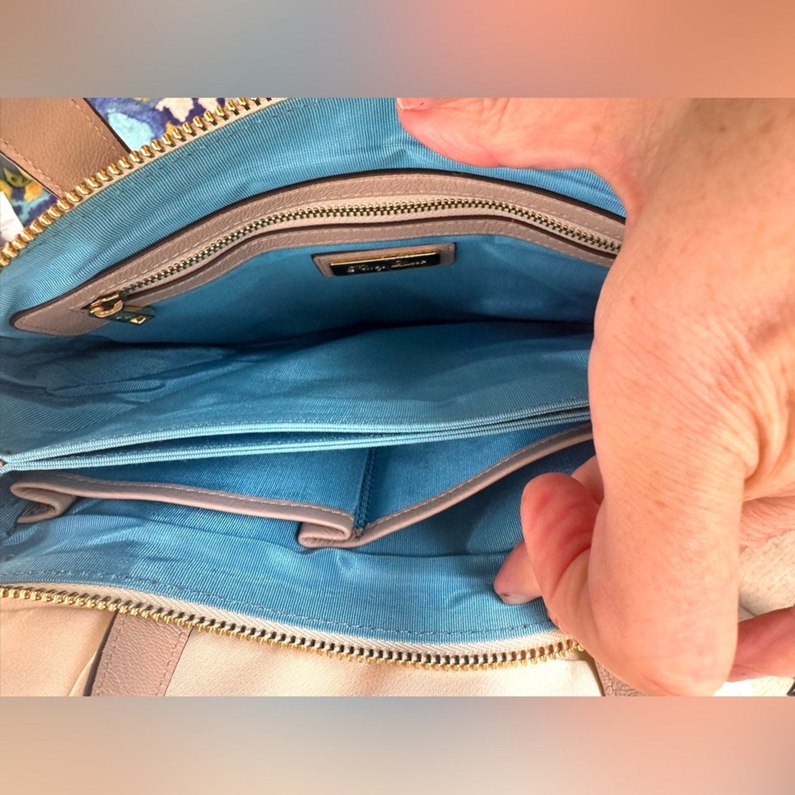Niloticus crocodile Pelley Lusso two way bag NWT’s blue interior/adjustable strap