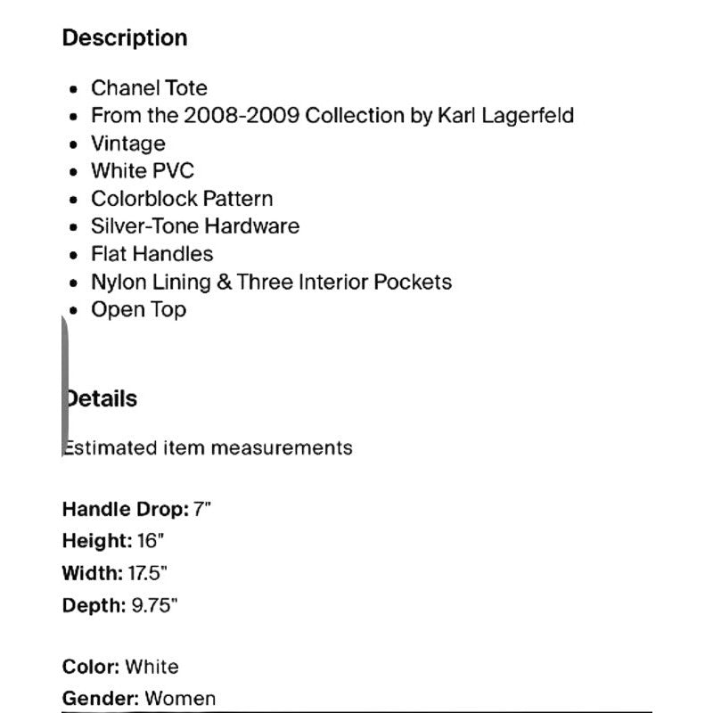 Chanel ENORMOUS tote, black + white fabric w/perforated pvc layer over material