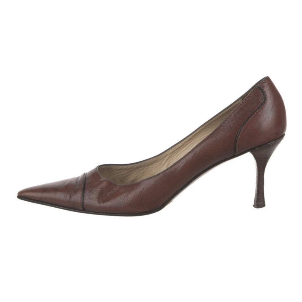 Gucci Brown Leather Pump Heels Size 11