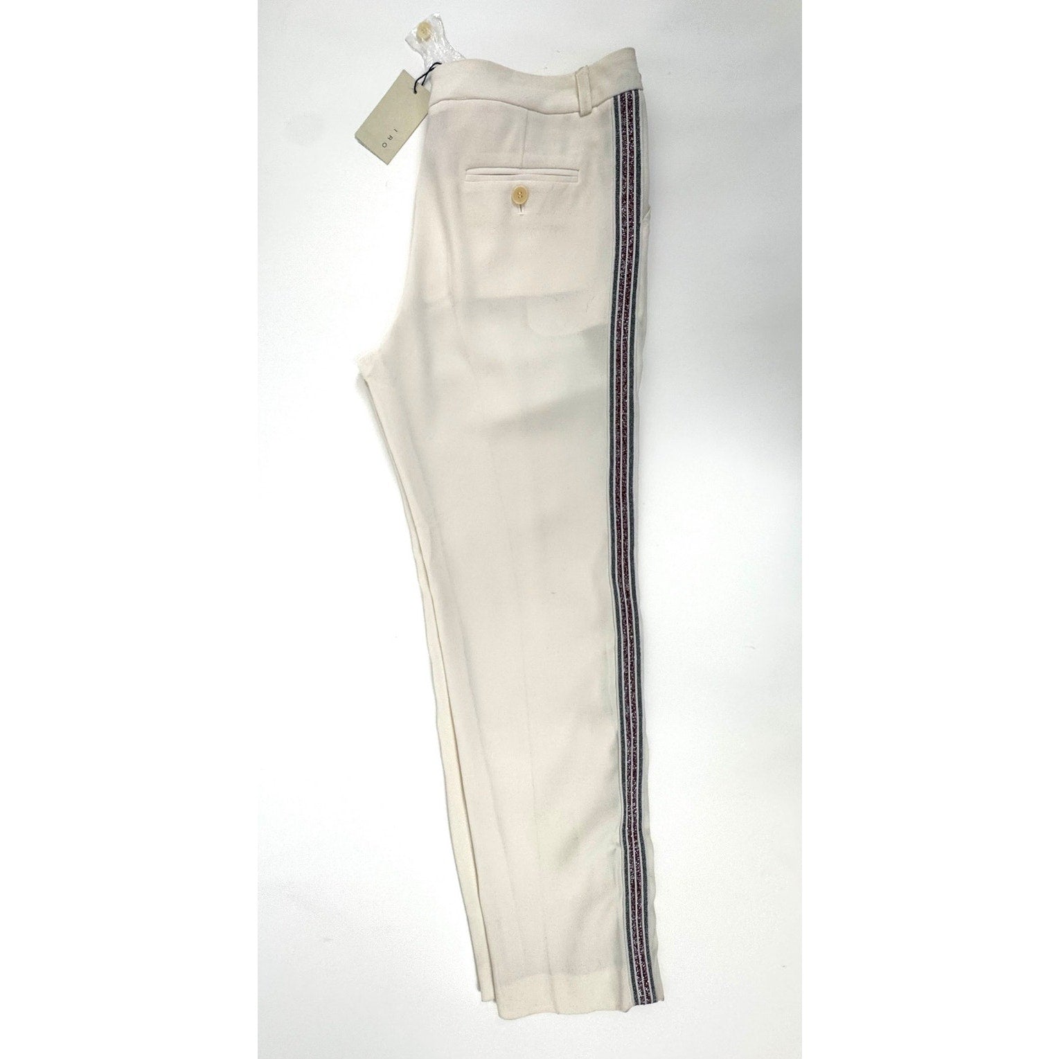 IRO NWT Women’s Ecru Jaxon Side Detail Trousers Size 1