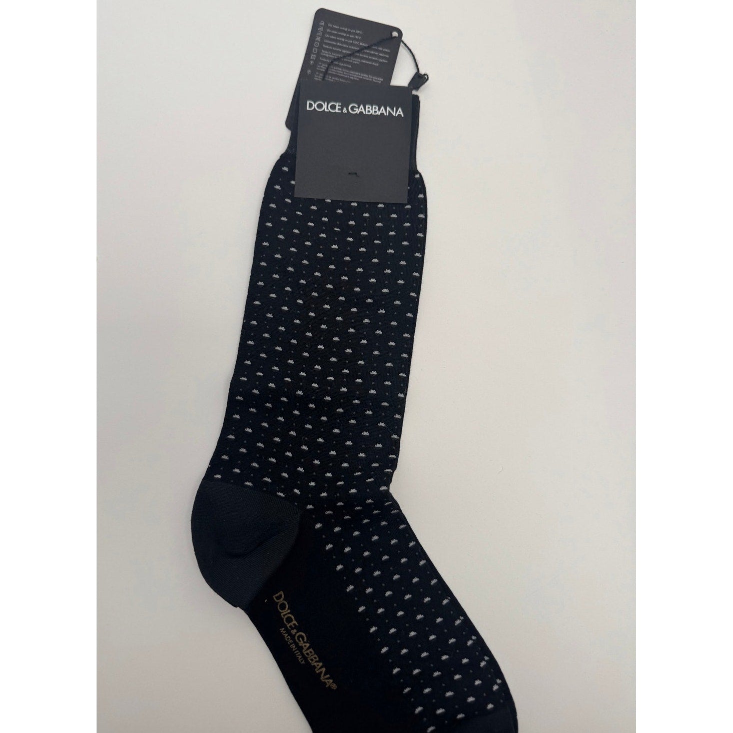 Dolce & Gabbana NWT Cotton Blend Dress Socks – Size M – Made in Italy