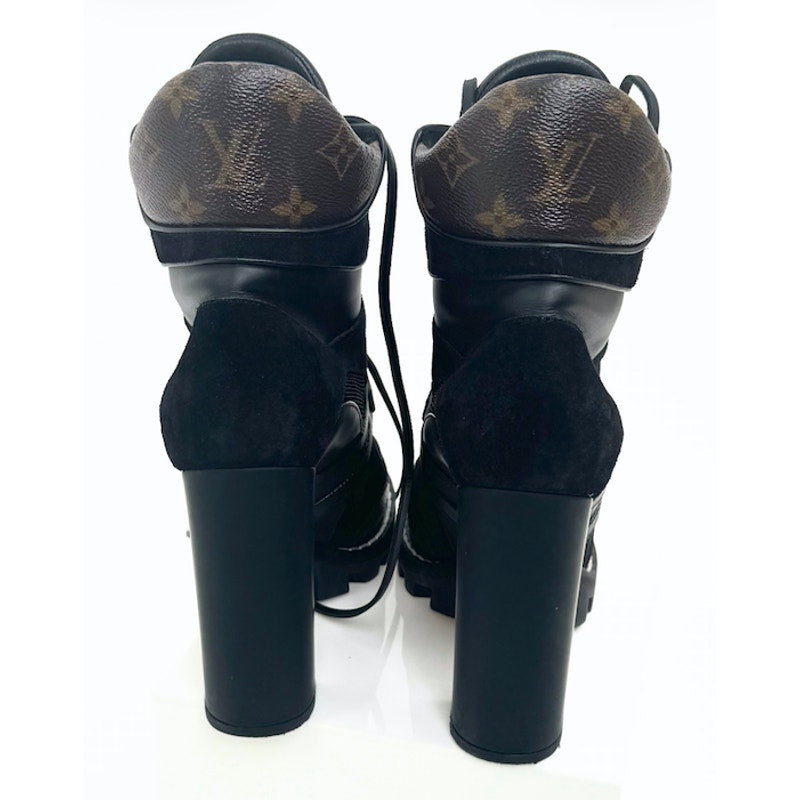Louis Vuitton Laureate Black Platform High Heel Ankle Boots EU 40 US 9.5