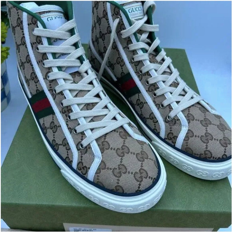 Men's Gucci tennis 1977 high top sneakers size 11 made in Italy