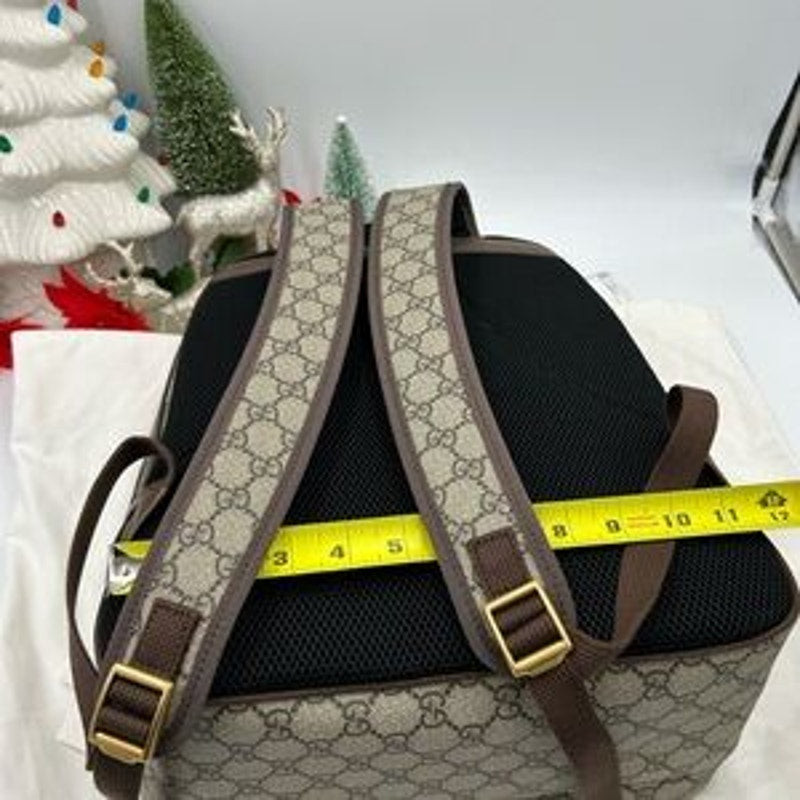 Gucci Ophedia GG Supreme, canvas and leather backpack made in Italy NWT