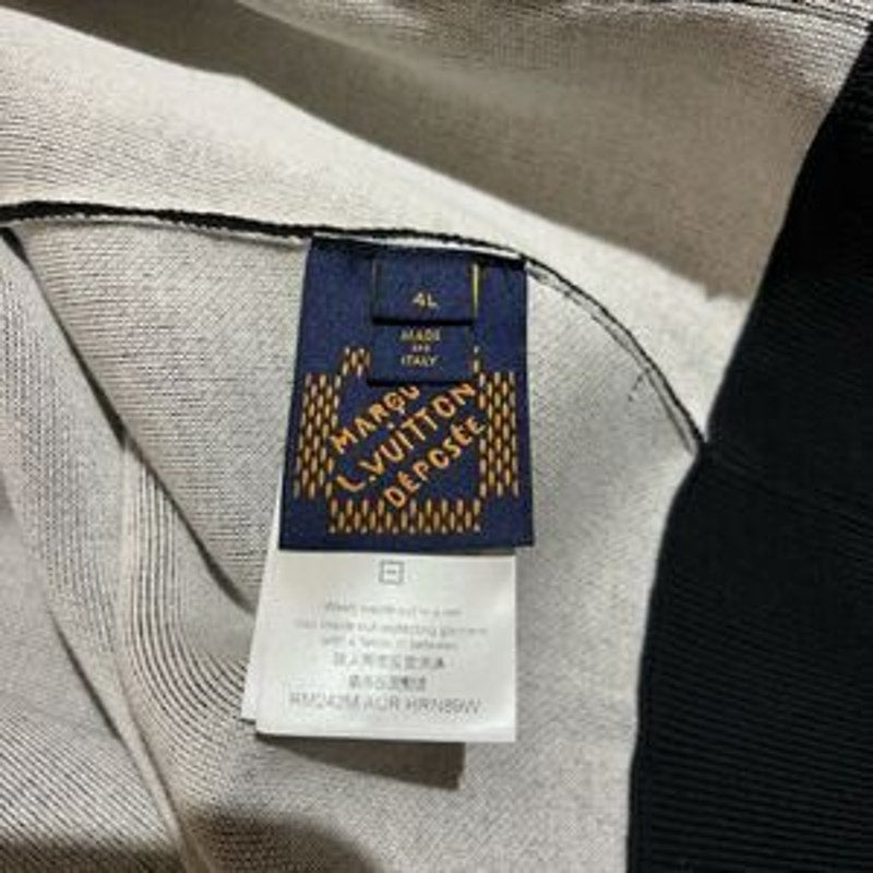 Men’s Louis Vuitton graphic intarsia zip front hoodie four XL limited edition