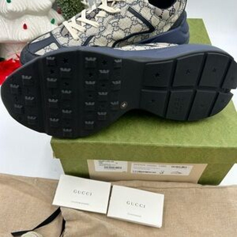 Men's Gucci GG supreme Rython sneakers size 12 made in Italy NWT