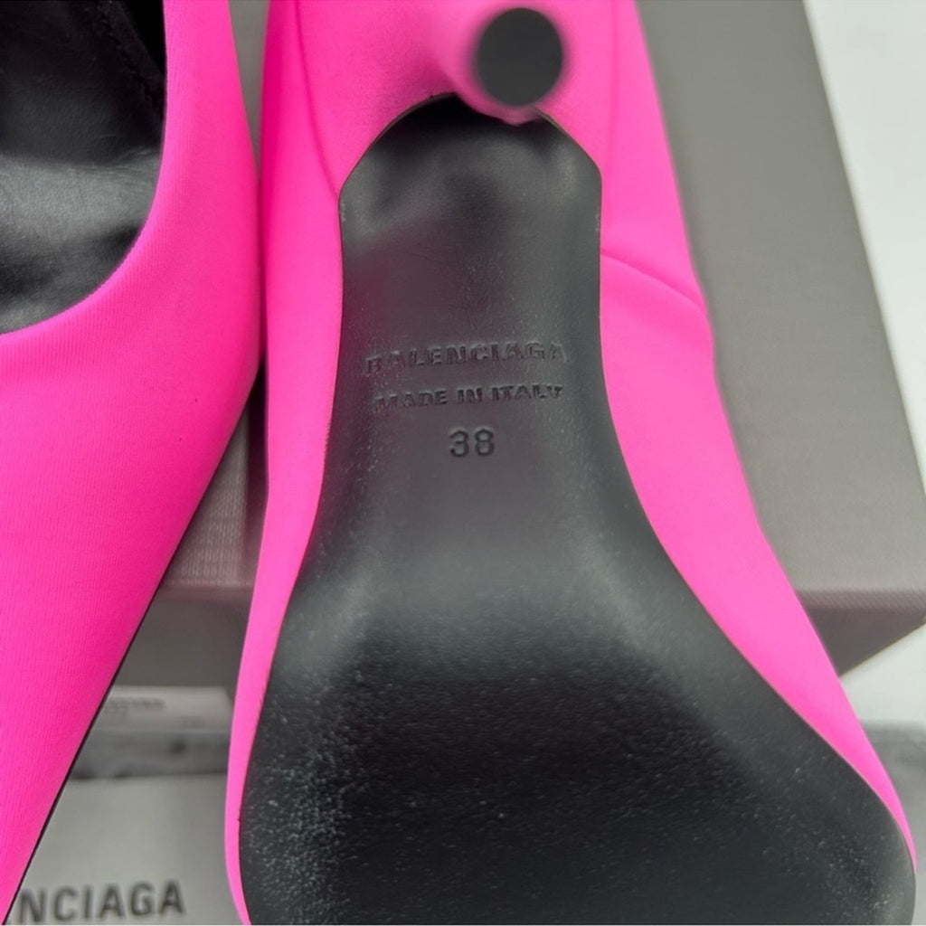 Women's Balenciaga Knife Pump /Spandex Matt/Flour Pink/size 38 made in Italy