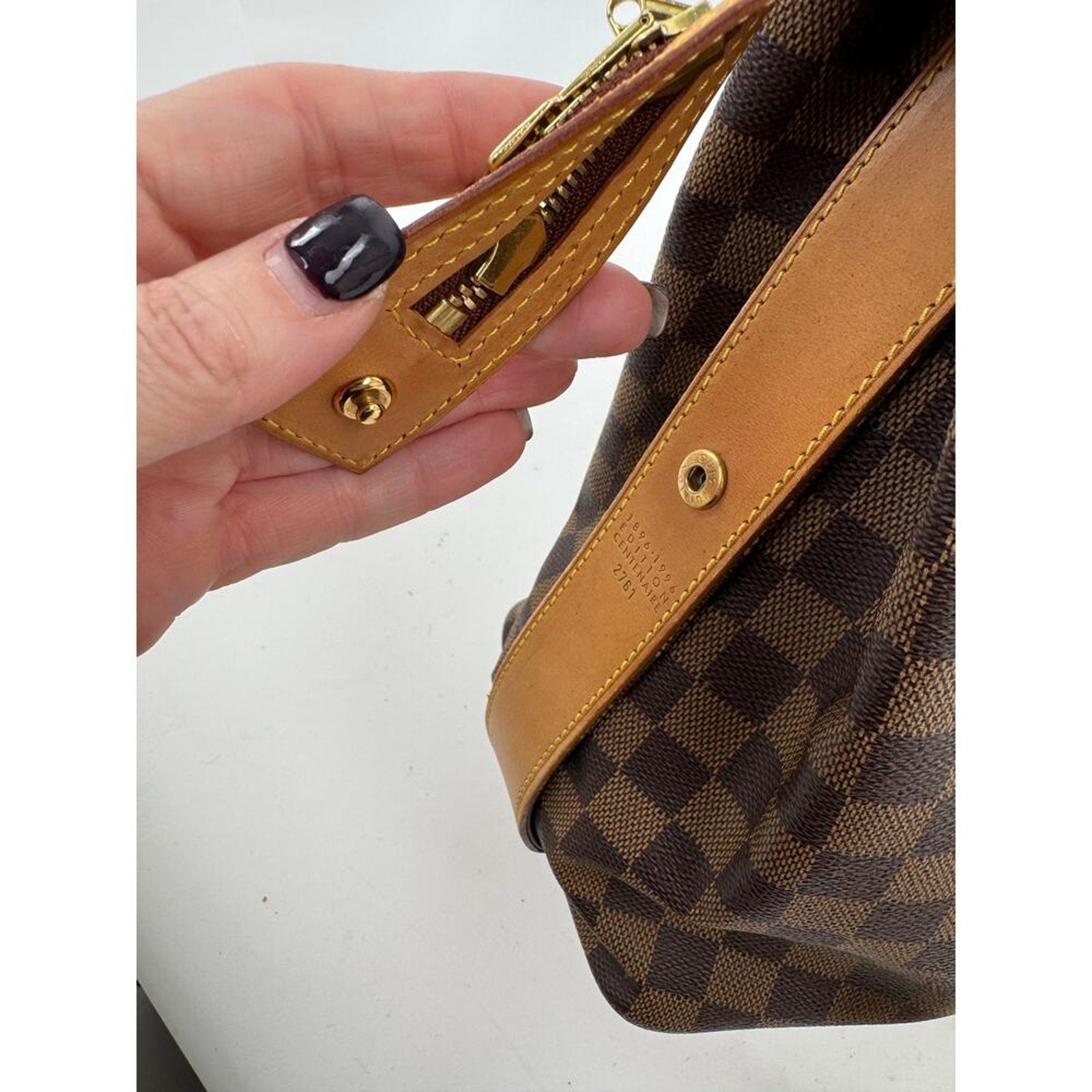 Louis Vuitton Damier Ebene Columbine Centenaire Special Edition Tote Bag