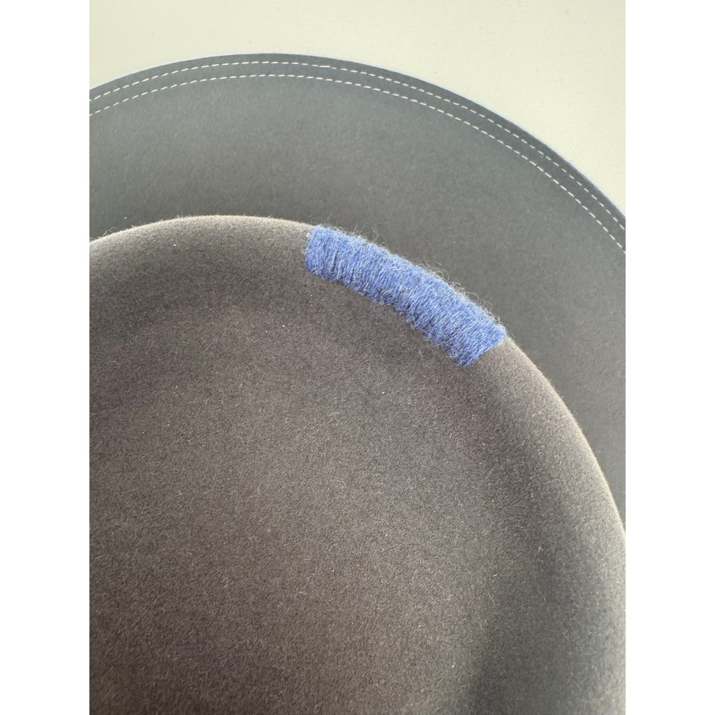 Nick Fouquet Matchstick Detail Beaver Felt Hat 7 5/8 61 Like New w/ Dust Bag