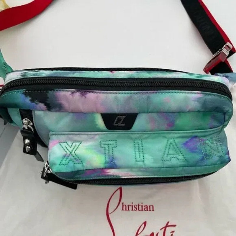 Unisex, Christian, Louboutin, loubideal adjustable belt bag made in Italy