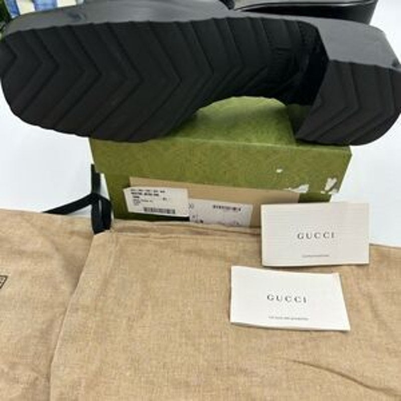 Women’s Gucci, rubber block, low heel slides, size 41 made in Italy