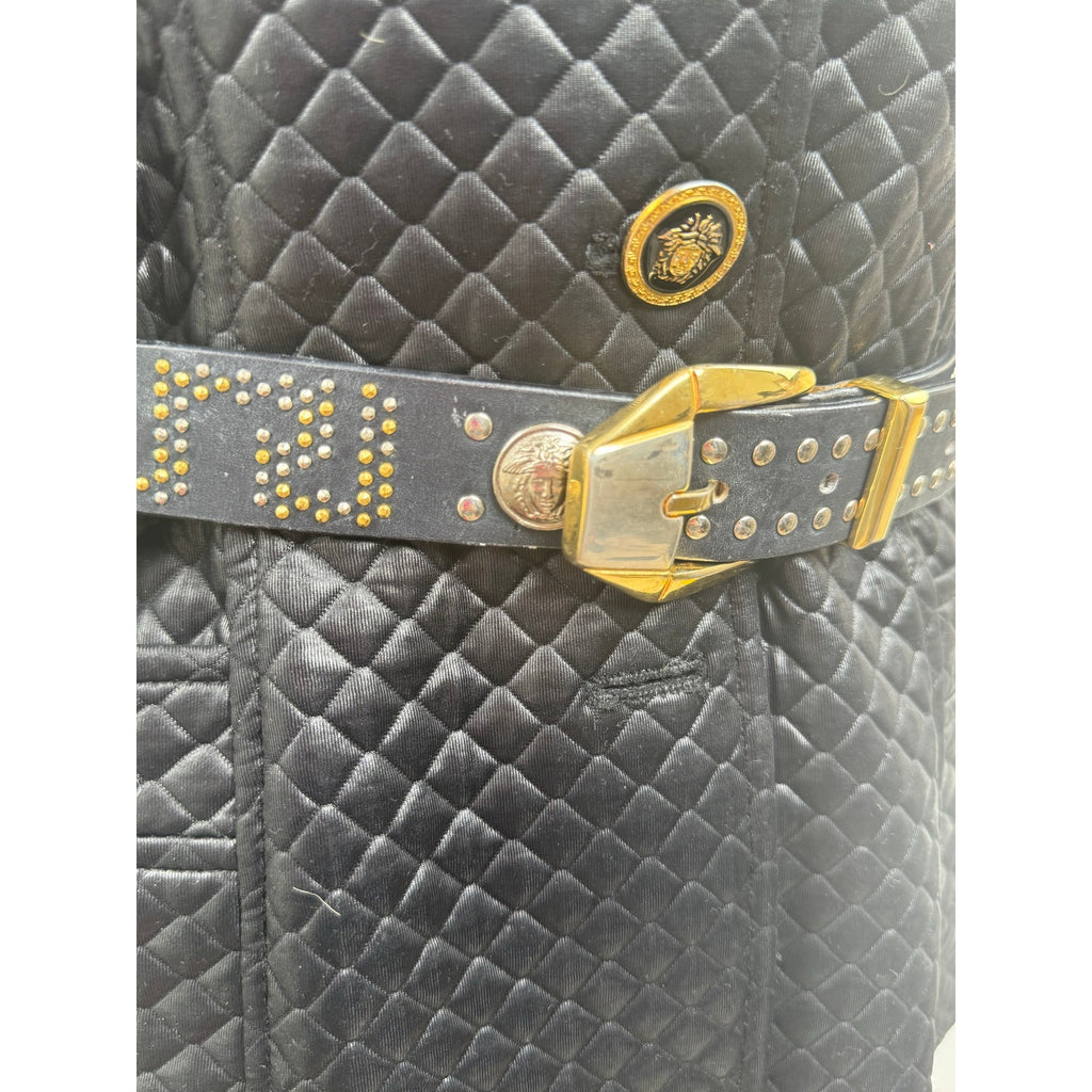 Versace Jeans Couture Women's Black Jacket and Pants Pantsuit with Belt – Size M
