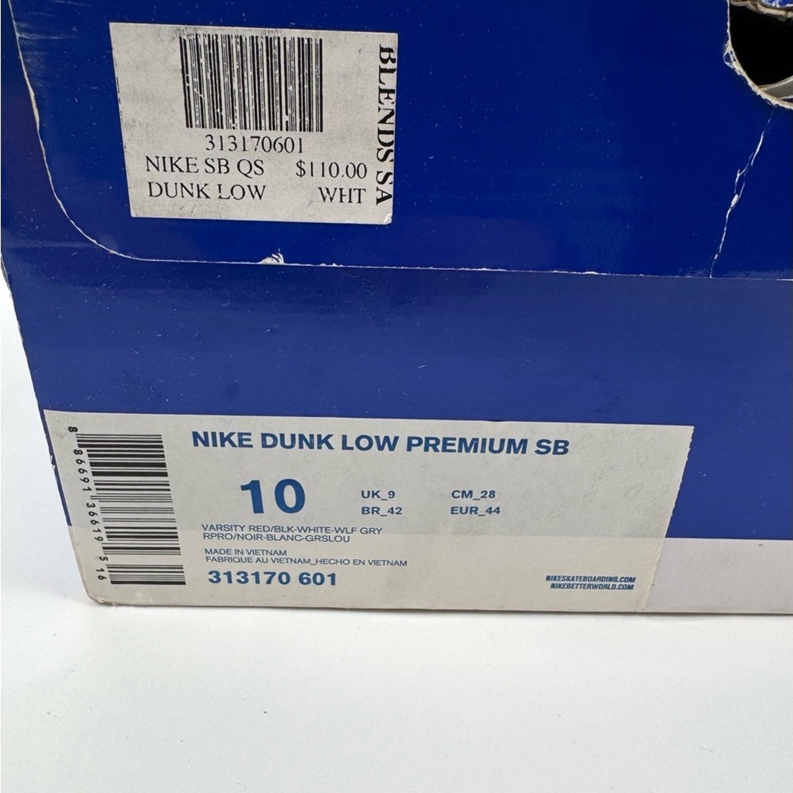 DS 2011 NIKE SB DUNK LOW PREMIUM SB ROLLER DERBY SZ 10 MENS 313170-601