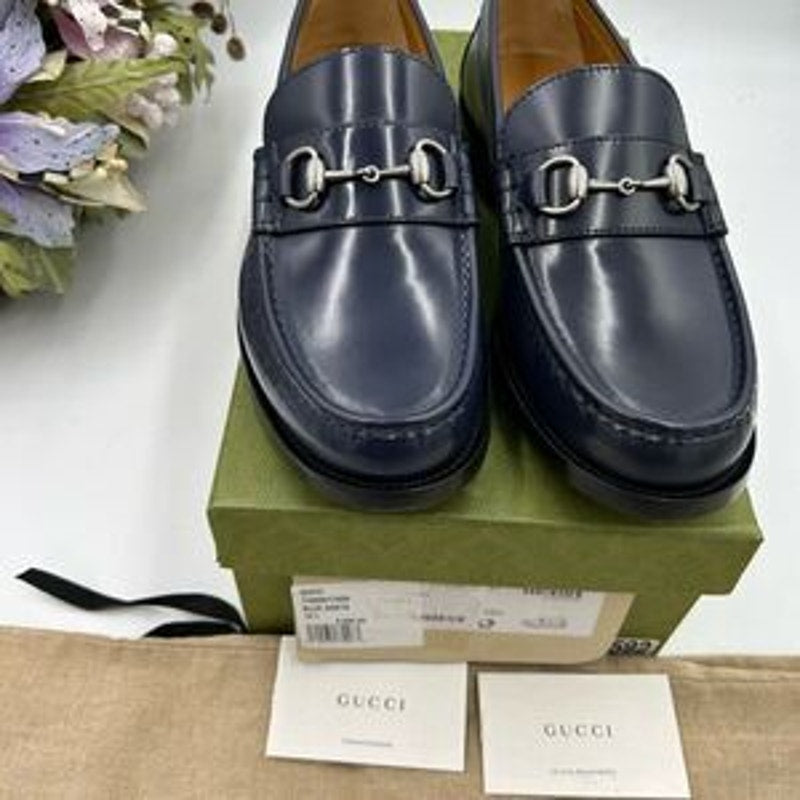 Men’s Gucci leather horse bit loafers size 10.5 fits 11.5 US made in Italy