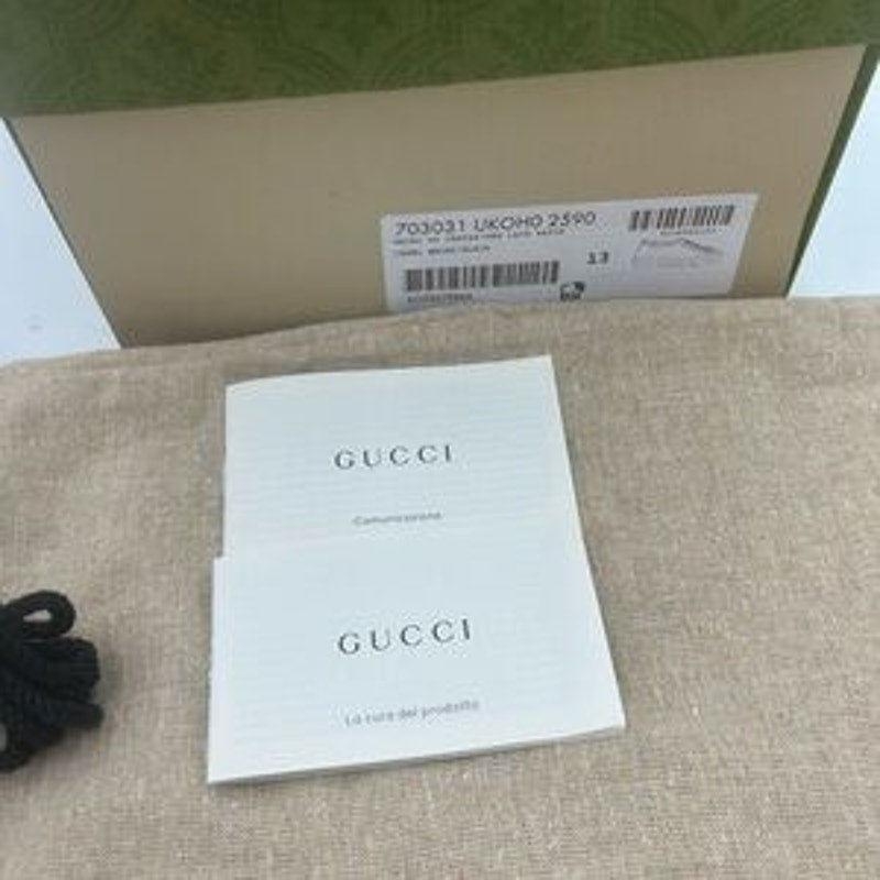 Gucci Beige and Brown low top sneakers size 13 made in Spain