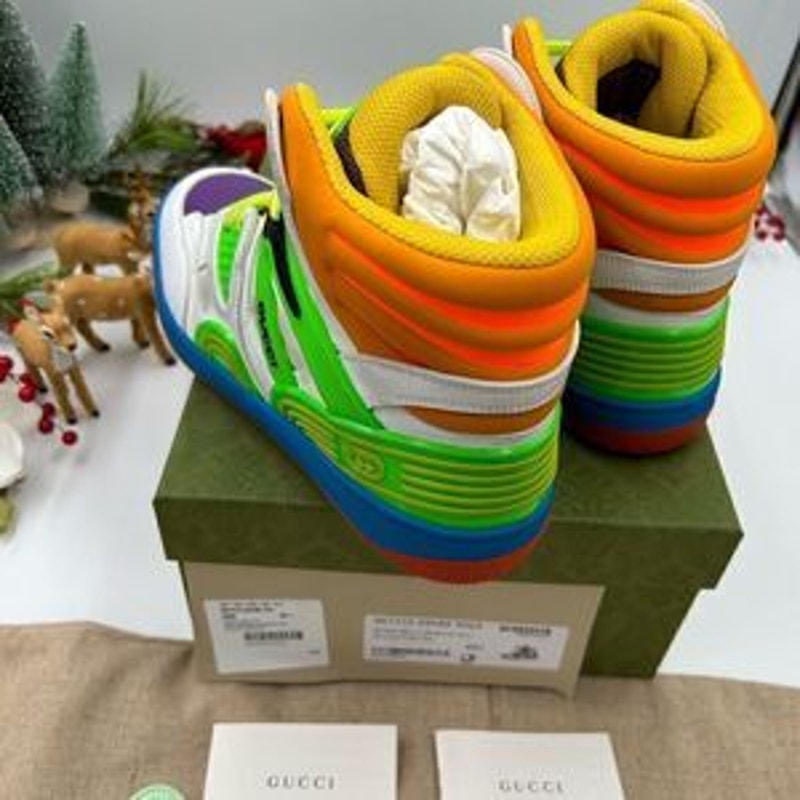 Women’s Gucci basket high top leather sneakers size 40.5