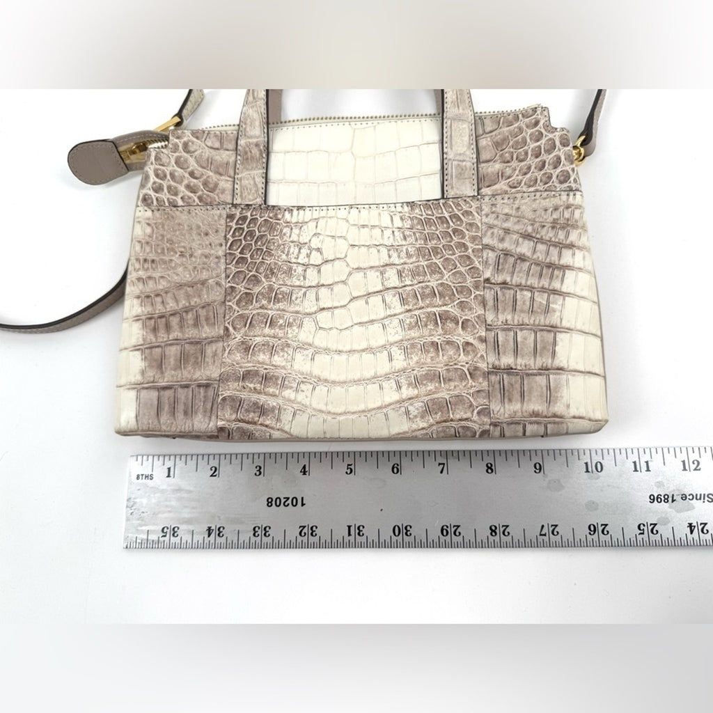 Niloticus crocodile Pelley Lusso two way bag NWT’s blue interior/adjustable strap