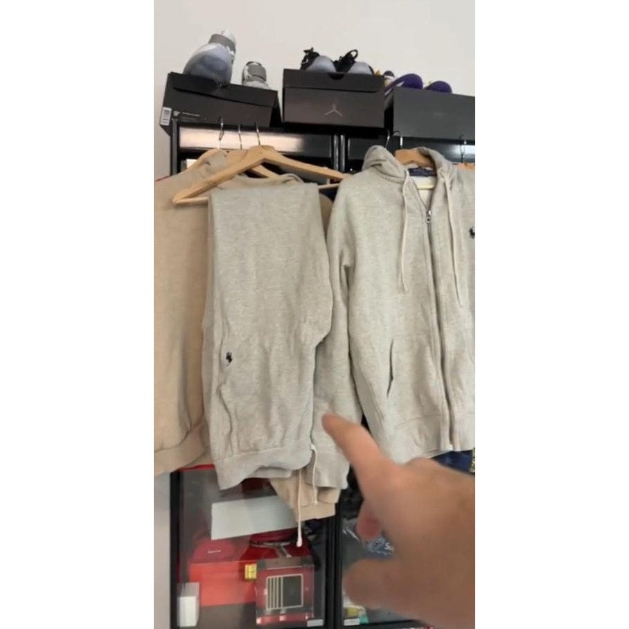 Mens Ralph Lauren Full Tracksuit (Top & Bottom) - Grey - L/M