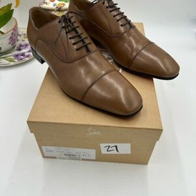 Men's Christian Louboutin greggo patina Leather Oxford size 41.5 made in Italy